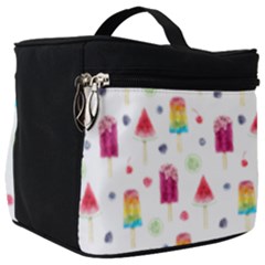 Popsicle Juice Watercolor With Fruit Berries And Cherries Summer Pattern Make Up Travel Bag (big) by genx