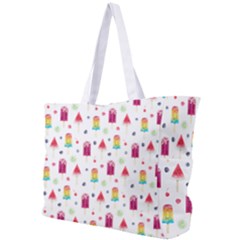 Popsicle Juice Watercolor With Fruit Berries And Cherries Summer Pattern Simple Shoulder Bag by genx