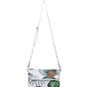 Pineapple Tropical Jungle Giant Green Leaf Watercolor Pattern Mini Crossbody Handbag View1