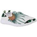 Pineapple Tropical Jungle Giant Green Leaf Watercolor Pattern Men s Slip On Sneakers View3