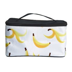 Yellow Banana And Peels Pattern With Polygon Retro Style Cosmetic Storage by genx