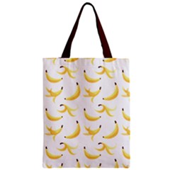 Yellow Banana And Peels Pattern With Polygon Retro Style Zipper Classic Tote Bag by genx