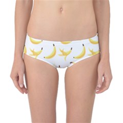 Yellow Banana And Peels Pattern With Polygon Retro Style Classic Bikini Bottoms by genx