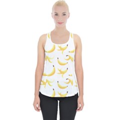 Yellow Banana And Peels Pattern With Polygon Retro Style Piece Up Tank Top by genx