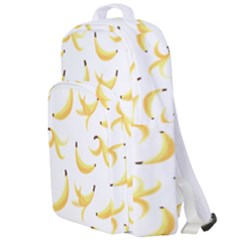 Yellow Banana And Peels Pattern With Polygon Retro Style Double Compartment Backpack by genx