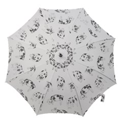 Pigs Handrawn Black And White Square13k Black Pattern Skull Bats Vintage K Hook Handle Umbrellas (small) by genx