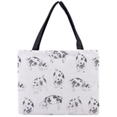 Pigs Handrawn Black And White Square13k Black Pattern Skull Bats Vintage K Mini Tote Bag