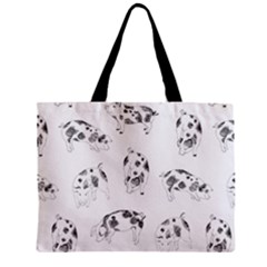 Pigs Handrawn Black And White Square13k Black Pattern Skull Bats Vintage K Zipper Mini Tote Bag by genx