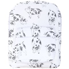 Pigs Handrawn Black And White Square13k Black Pattern Skull Bats Vintage K Full Print Backpack