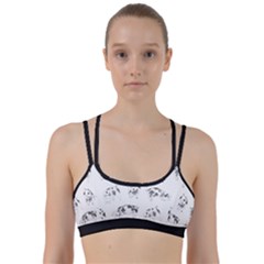 Pigs Handrawn Black And White Square13k Black Pattern Skull Bats Vintage K Line Them Up Sports Bra