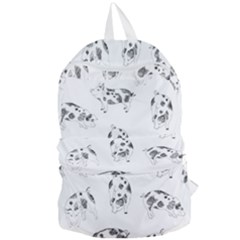 Pigs Handrawn Black And White Square13k Black Pattern Skull Bats Vintage K Foldable Lightweight Backpack by genx