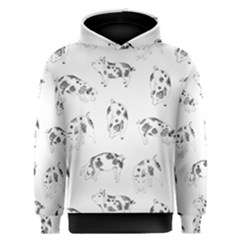 Pigs Handrawn Black And White Square13k Black Pattern Skull Bats Vintage K Men s Overhead Hoodie