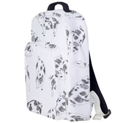 Pigs Handrawn Black And White Square13k Black Pattern Skull Bats Vintage K Double Compartment Backpack