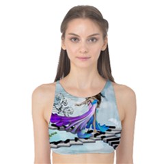 Cute Fairy Dancing On A Piano Tank Bikini Top by FantasyWorld7