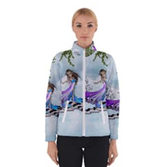 Cute Fairy Dancing On A Piano Winter Jacket by FantasyWorld7