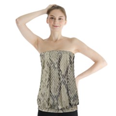 Snakeskin Pattern Lt Brown Strapless Top by retrotoomoderndesigns