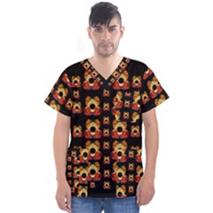 Sweets And  Candy As Decorative Men s V-neck Scrub Top