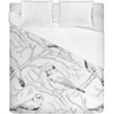 Birds Hand drawn Outline Black And White Vintage ink Duvet Cover (California King Size) View1