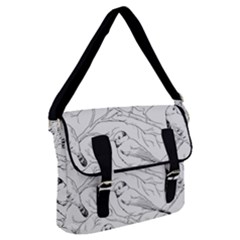 Birds Hand Drawn Outline Black And White Vintage Ink Buckle Messenger Bag by genx