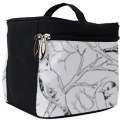 Birds Hand Drawn Outline Black And White Vintage Ink Make Up Travel Bag (big) by genx