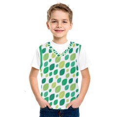 Leaves Green Modern Pattern Naive Retro Leaf Organic Kids  Sportswear by genx