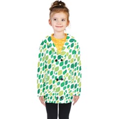 Leaves Green Modern Pattern Naive Retro Leaf Organic Coat