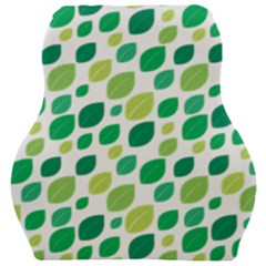 Leaves Green Modern Pattern Naive Retro Leaf Organic Car Seat Velour Cushion  by genx