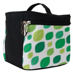 Leaves Green Modern Pattern Naive Retro Leaf Organic Make Up Travel Bag (small) by genx