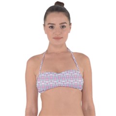 Seamless Pattern Background Halter Bandeau Bikini Top