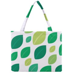 Leaves Green Modern Pattern Naive Retro Leaf Organic Mini Tote Bag by genx