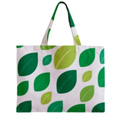 Leaves Green Modern Pattern Naive Retro Leaf Organic Zipper Mini Tote Bag