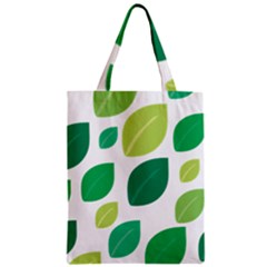 Leaves Green Modern Pattern Naive Retro Leaf Organic Zipper Classic Tote Bag by genx