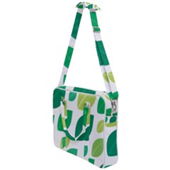Leaves Green Modern Pattern Naive Retro Leaf Organic Cross Body Office Bag by genx