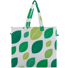 Leaves Green Modern Pattern Naive Retro Leaf Organic Canvas Travel Bag by genx