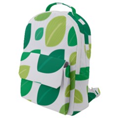 Leaves Green Modern Pattern Naive Retro Leaf Organic Flap Pocket Backpack (small) by genx
