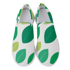 Leaves Green Modern Pattern Naive Retro Leaf Organic Women s Slip On Sneakers by genx