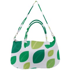 Leaves Green Modern Pattern Naive Retro Leaf Organic Removal Strap Handbag by genx