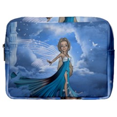 Cute Fairy In The Sky Make Up Pouch (large) by FantasyWorld7