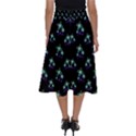 Dark Floral Drawing Print Pattern Perfect Length Midi Skirt View2