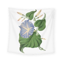 Blue Morning Glory -vintage Square Tapestry (small) by WensdaiAmbrose