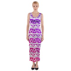 Fancy Tribal Pattern Fitted Maxi Dress