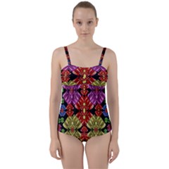 Candy To Sweetest Festive Love Twist Front Tankini Set by pepitasart