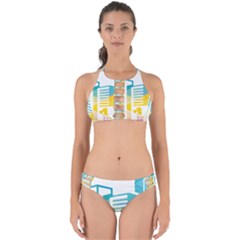 Silhouette Cityscape Building Icon Color City Perfectly Cut Out Bikini Set by Sudhe