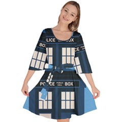 Doctor Who Tardis Velour Kimono Dress by Sudhe