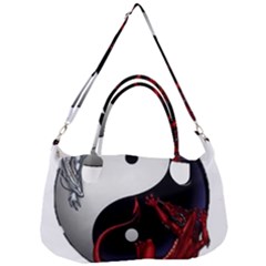 Yin And Yang Chinese Dragon Removal Strap Handbag