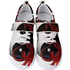 Yin And Yang Chinese Dragon Men s Velcro Strap Shoes
