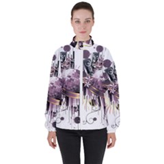 Nightclub Disco Ball Dj Dance Speaker Women s High Neck Windbreaker by Sudhe