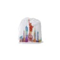 New York City Poster Watercolor Painting Illustrat Drawstring Pouch (XS) View2