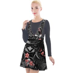 Sleeve Tattoo  Samurai Plunge Pinafore Velour Dress