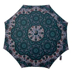 Marbels Glass And Paint Love Mandala Decorative Hook Handle Umbrellas (large) by pepitasart